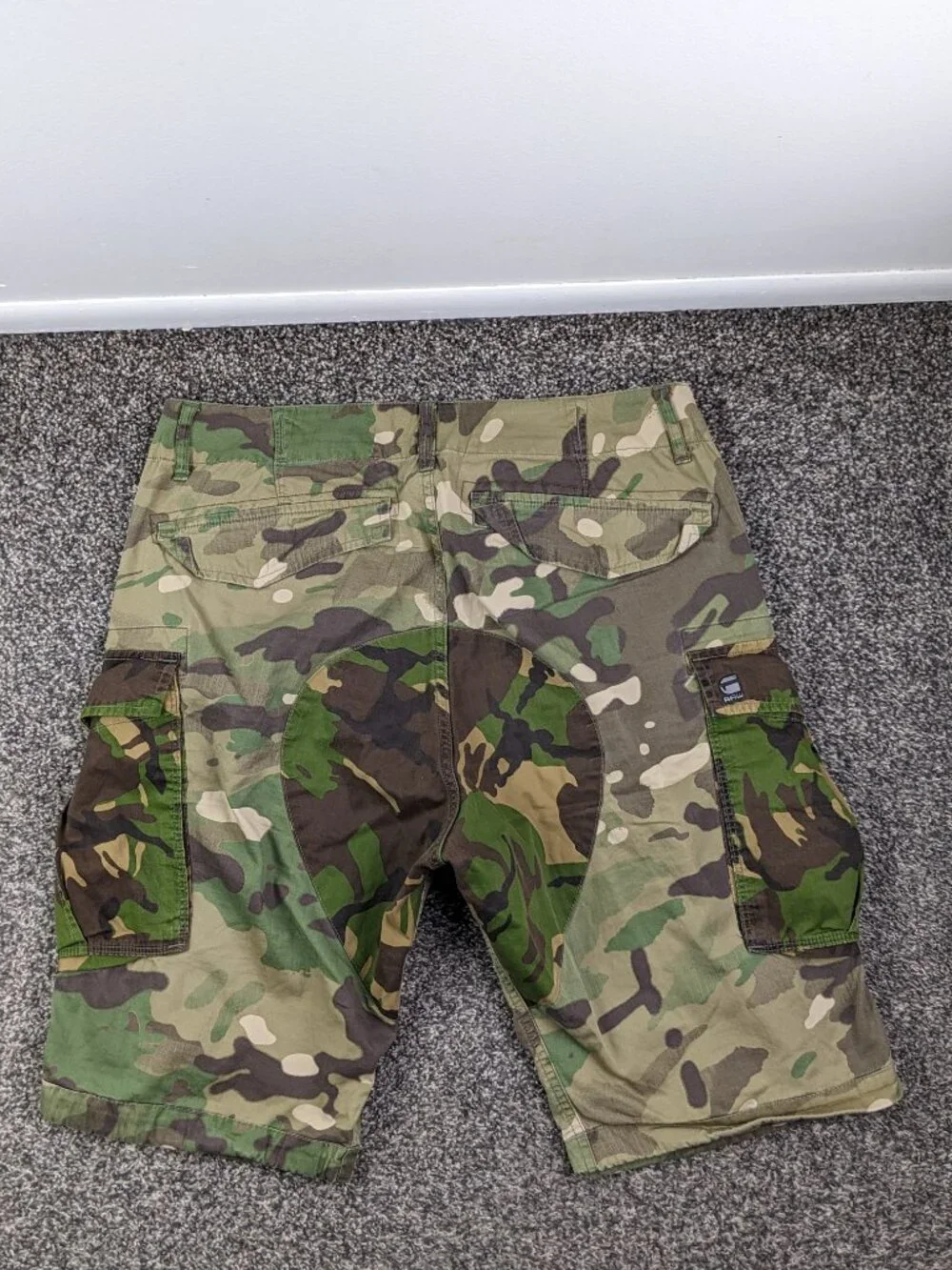 G-Star RAW RC Rovic Loose 1/2 Camo Cargo Shorts Men's 34 Utility Baggy Long